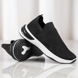 SHELOVET Prolamované nazouvací tenisky černá 1