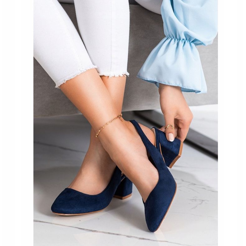 Goodin Nazouvací lodičky s odhalenou patou námořnická modrá modrý 1 Goodin Nazouvací lodičky s odhalenou patou námořnická modrá modrý 1