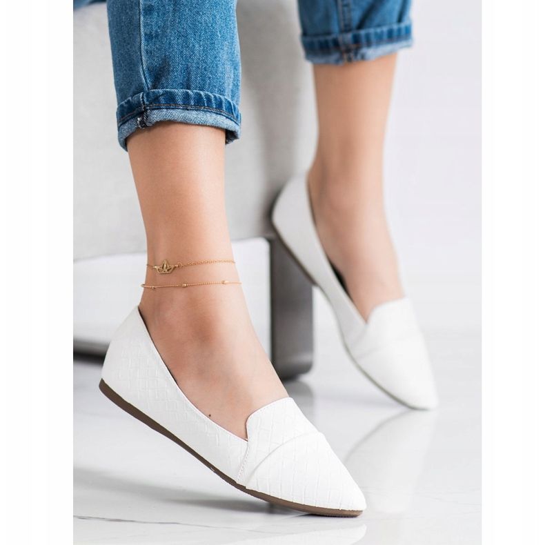 Seastar Módní balerínky s eko kůží bílý 1