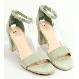 Sandály na vysokém podpatku aquamarine LL-210P Green zelený 1