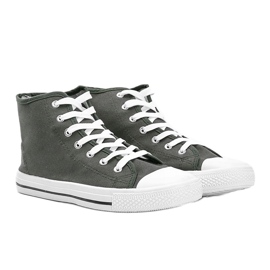 Pánské zelené khaki tenisky s kotníkem Gin 1