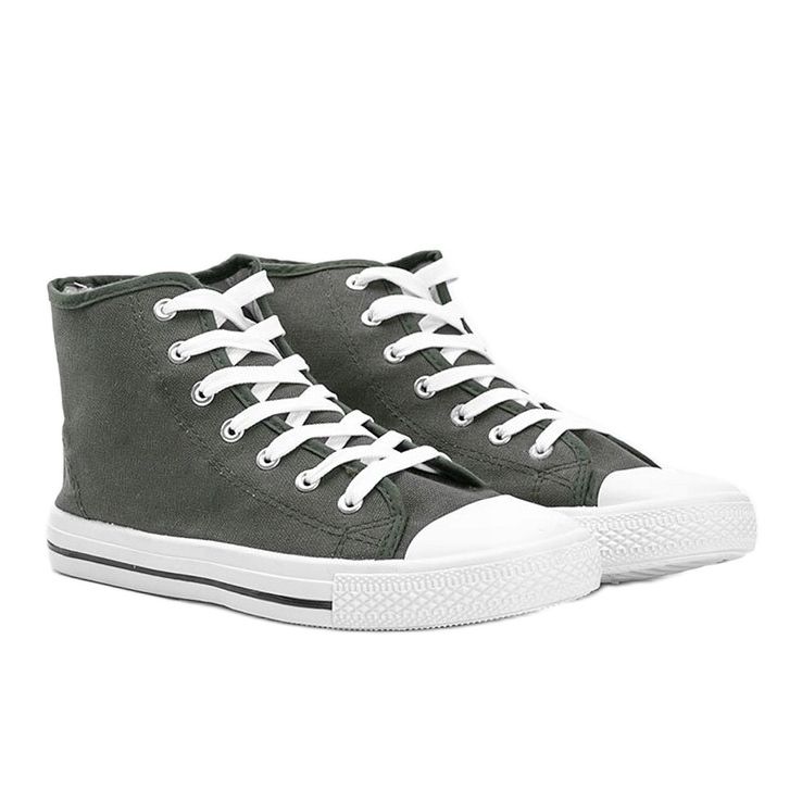 Pánské zelené khaki tenisky s kotníkem Gin 1