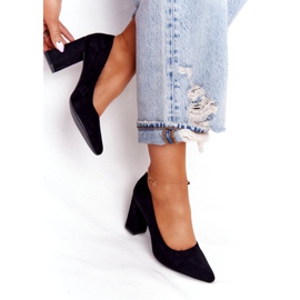 Semišová čerpadla na baru Sergio Leone PB216 černá černý 1