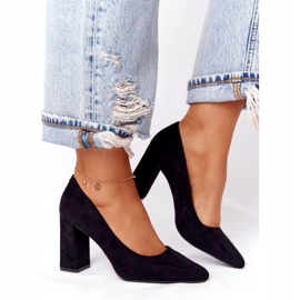 Semišová čerpadla na baru Sergio Leone PB216 černá černý 2