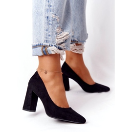 Semišová čerpadla na baru Sergio Leone PB216 černá černý 3