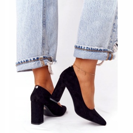 Semišová čerpadla na baru Sergio Leone PB216 černá 4