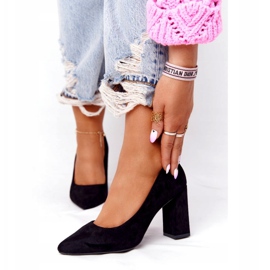 Semišová čerpadla na baru Sergio Leone PB216 černá černý 5