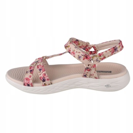 Sandály Skechers On The Go 600 Fleur W 140018-NTMT béžový červený fialová růžový 1
