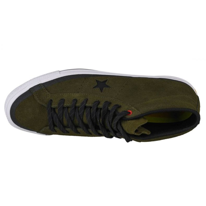 Boty Converse One Star Pro Suede Mid M 153474C černý zelený 2