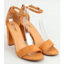 Sandály na sloupku velbloud AF03P Camel hnědý 1