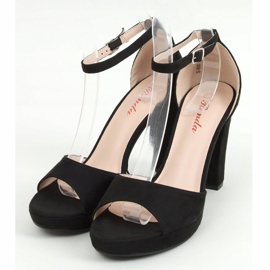 Černé sandály na platformě S-850 černý 1