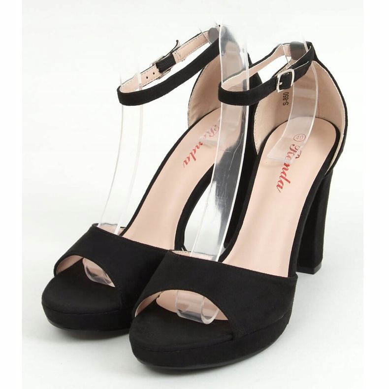 Černé sandály na platformě S-850 černá 1