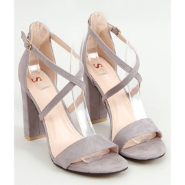 Sandály na šedém sloupku GG-88P Grey šedá 1