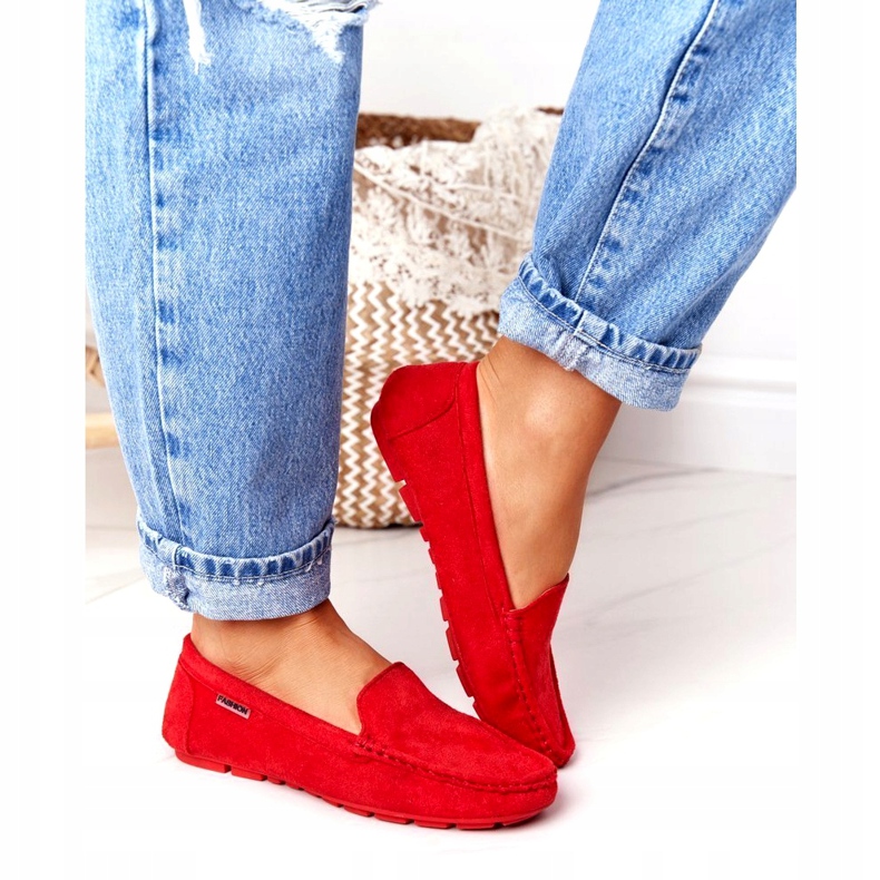 PH1 Dámské červené semišové mokasíny ze San Marina 3