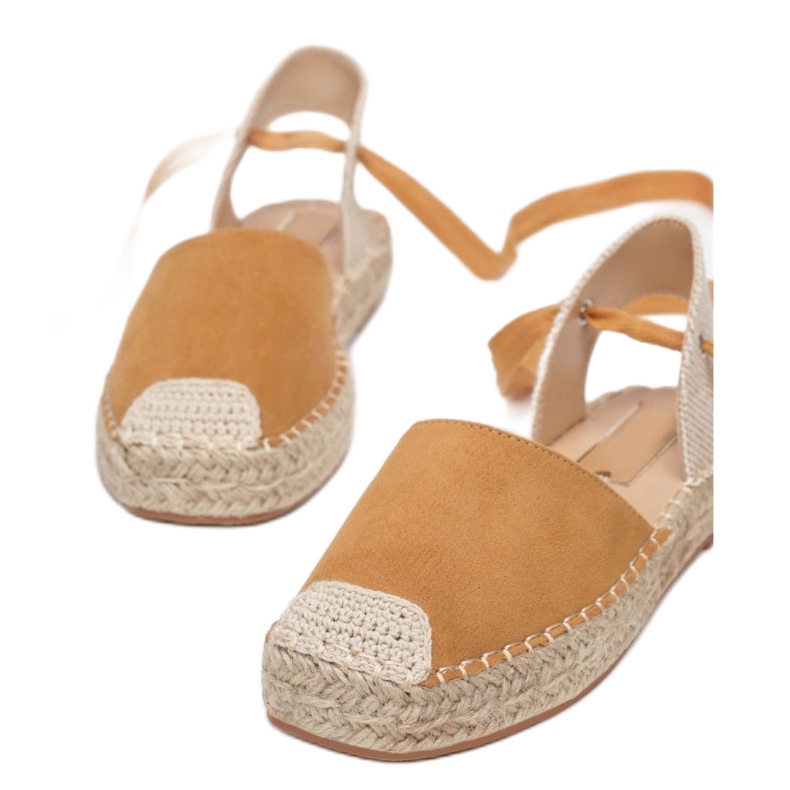 Dámské sandály Espadrille 2331-68-Camel béžový 2