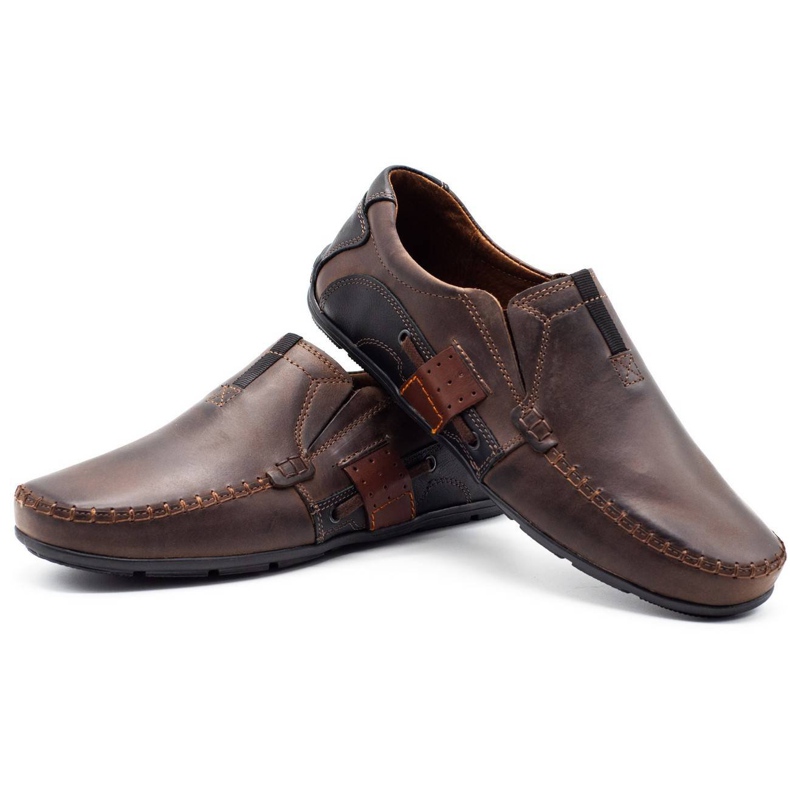 Mario Pala Pánské kožené mokasiny 834 hnědý 4