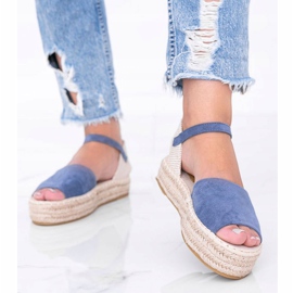 Modré sandály na platformě Pearl River modrý 1