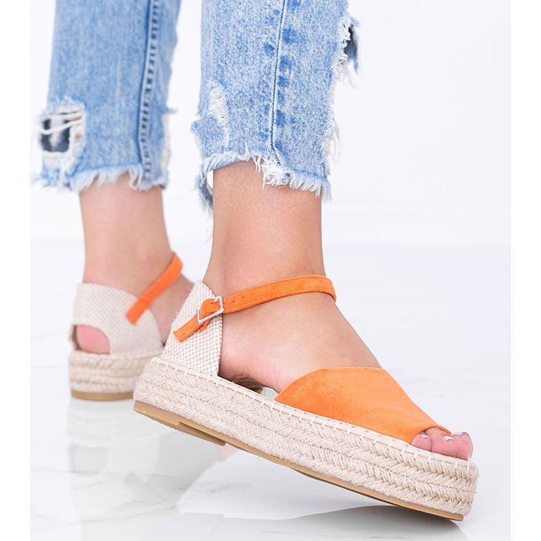 Oranžové sandály na platformě Pearl River oranžový 1