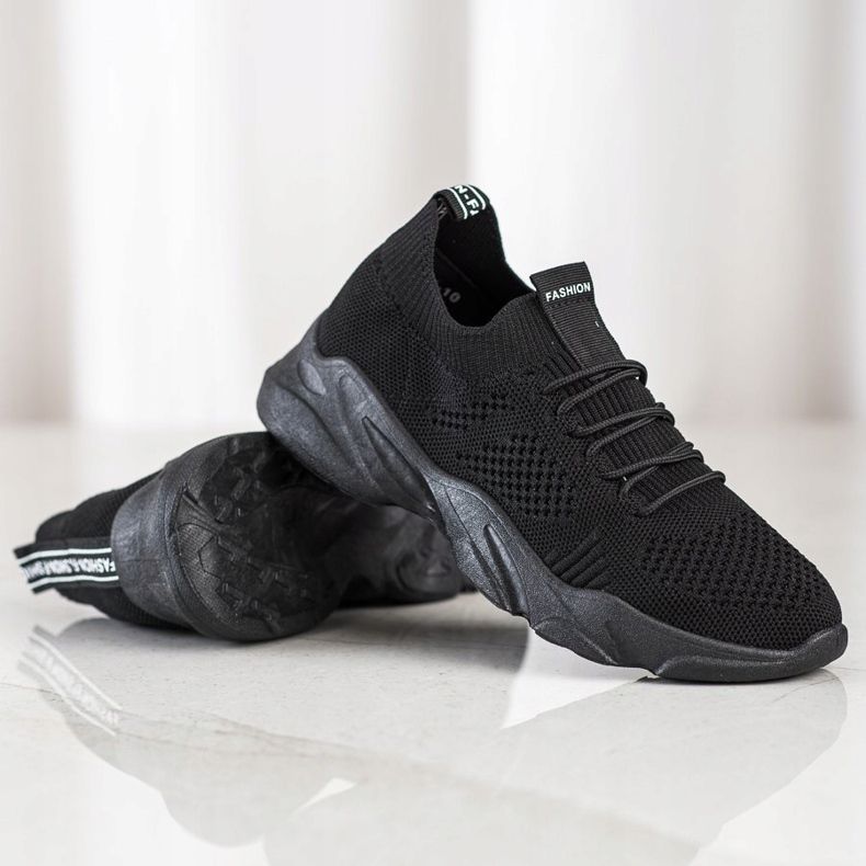 SHELOVET Nazouvací sportovní obuv černá 1