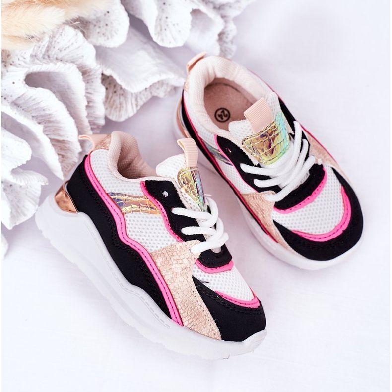 Dětské sportovní boty Tenisky Neon Pink Game Time bílý černá růžový 1