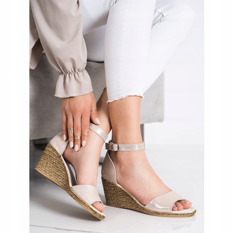 Filippo Zlatá klínová čerpadla zlatý 2