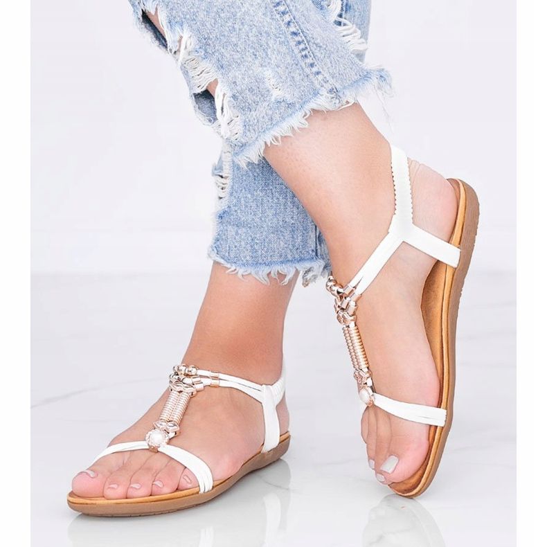 Dámské bílé sandály Liva bílý 1