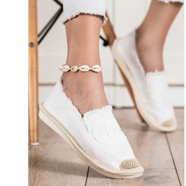 SHELOVET Textilní espadrilky bílý 1