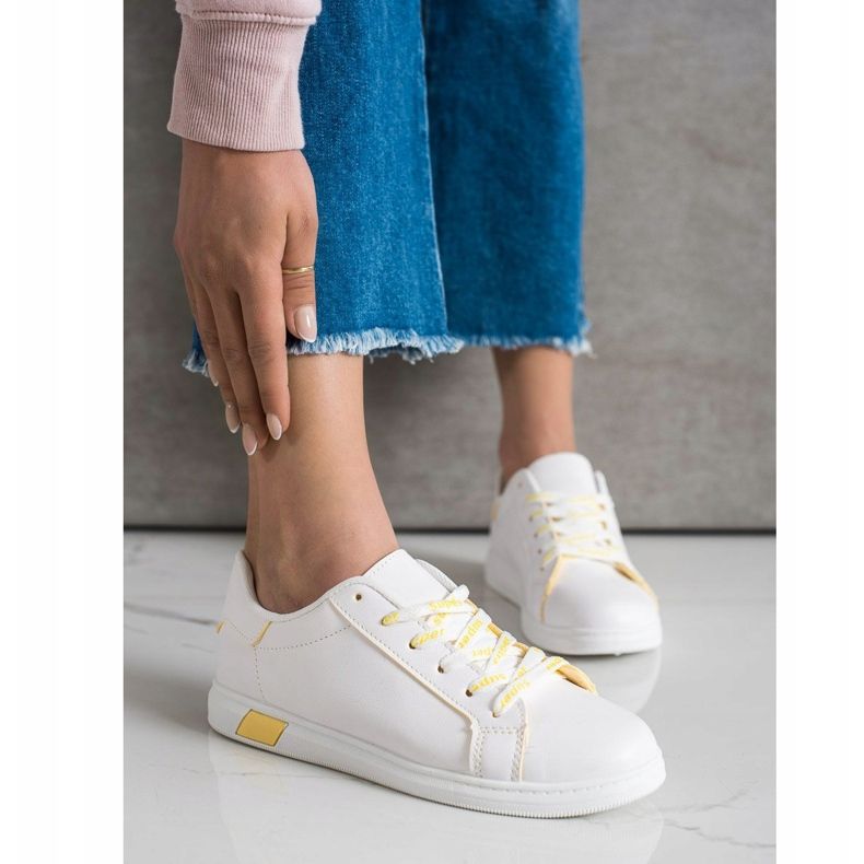 SHELOVET Bílé super tenisky bílý 1