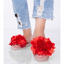 Dámské červené pantofle Dain 1