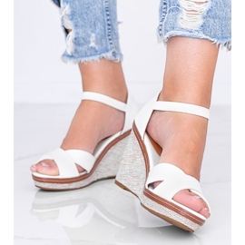 Bílé klínové sandály Marcy bílý 1