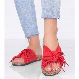 Červené sandály na korkové podrážce Crys 1 Červené sandály na korkové podrážce Crys 1