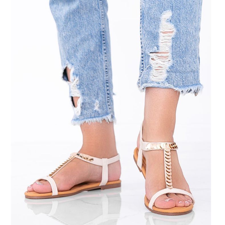 Béžové dámské sandály od Emmie béžový 1