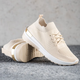 SHELOVET Pohodlné nazouvací tenisky béžový 1 SHELOVET Pohodlné nazouvací tenisky béžový 1