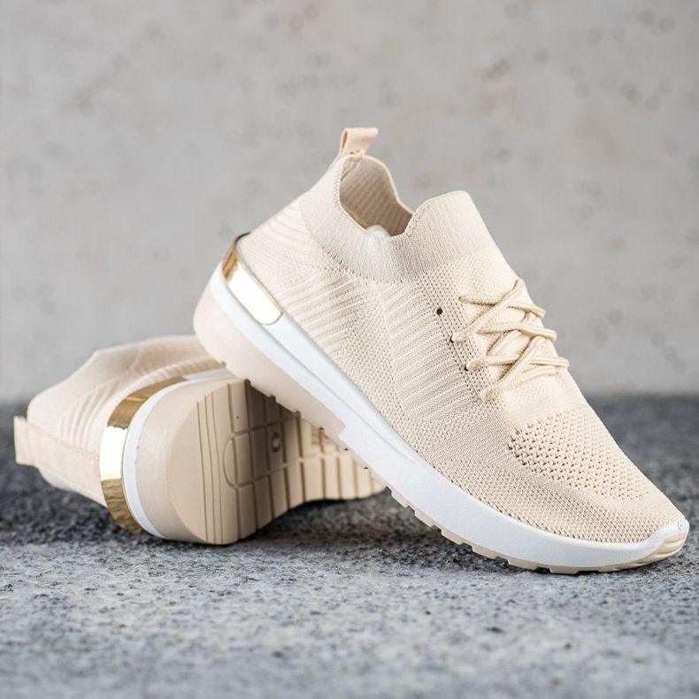 SHELOVET Pohodlné nazouvací tenisky béžový 1 SHELOVET Pohodlné nazouvací tenisky béžový 1