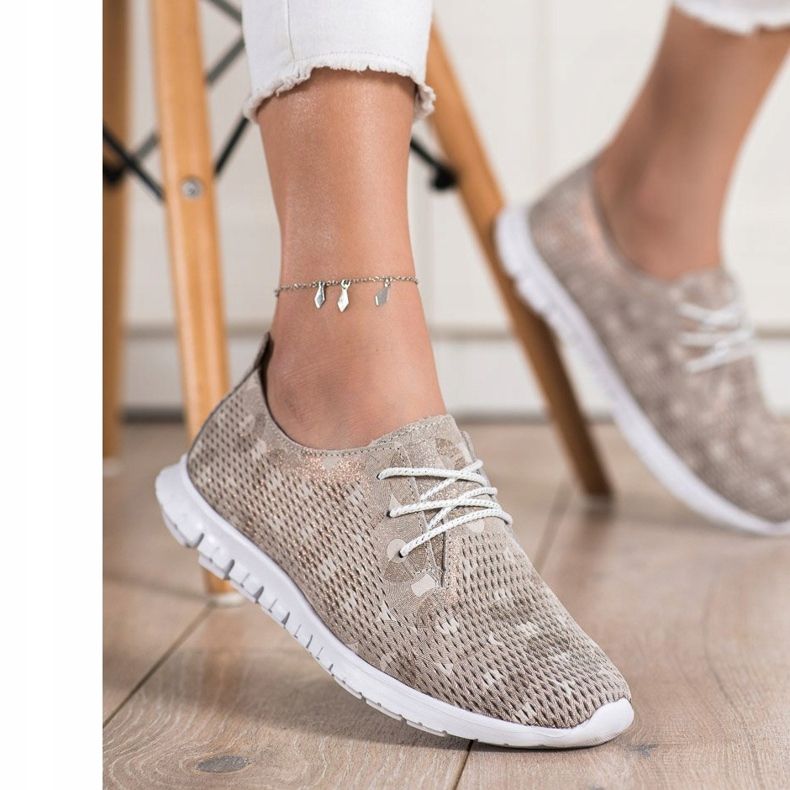 Goodin Lehké kožené boty béžový hnědý 2