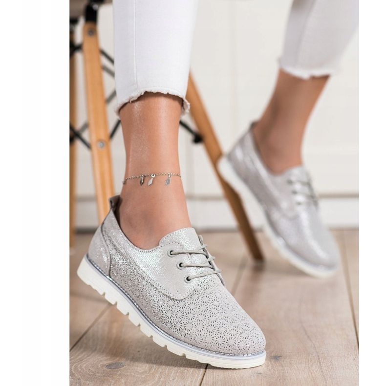 Goodin Kožené prolamované boty vícebarevný zlatý 1