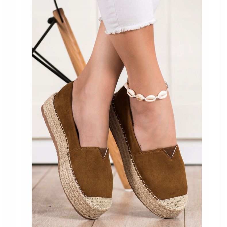 Primavera Espadrilky na platformě hnědý 1