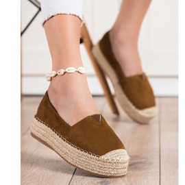 Primavera Espadrilky na platformě hnědý 3