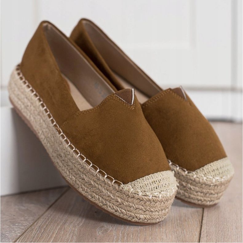 Primavera Espadrilky na platformě hnědý 2