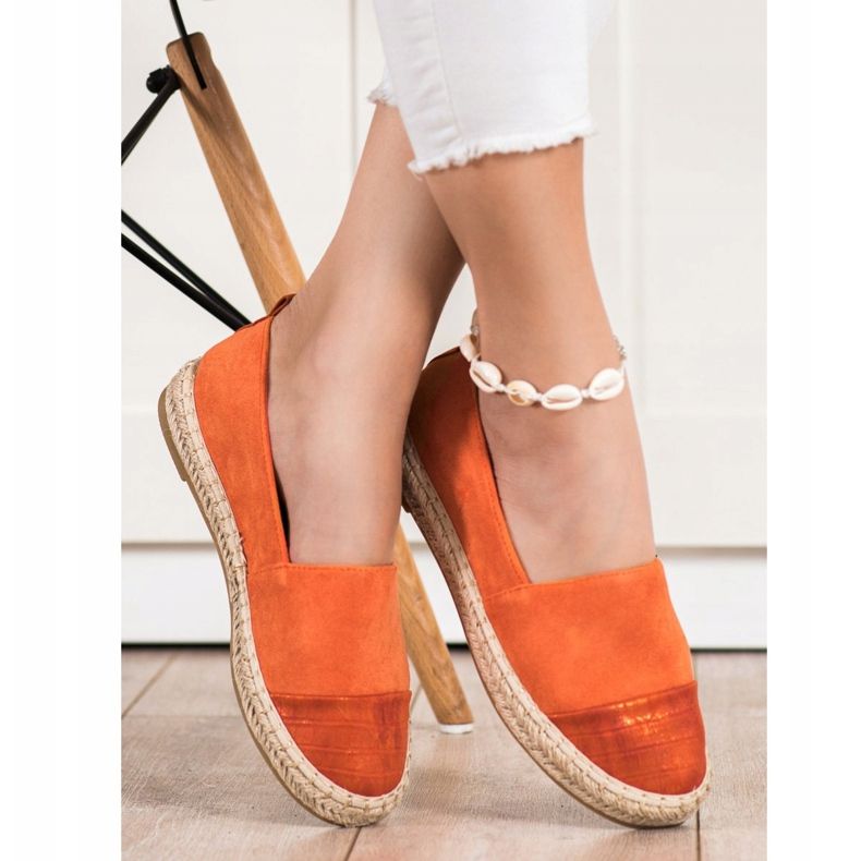 Bestelle Espadrilky z oranžového semiše pomerančový 2