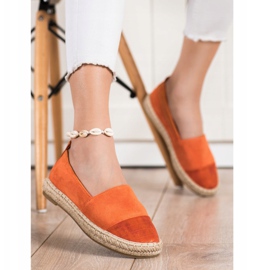 Bestelle Espadrilky z oranžového semiše pomerančový 1