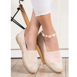 Bestelle Béžové semišové espadrilky béžový 1