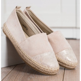 Bestelle Béžové semišové espadrilky béžový 2