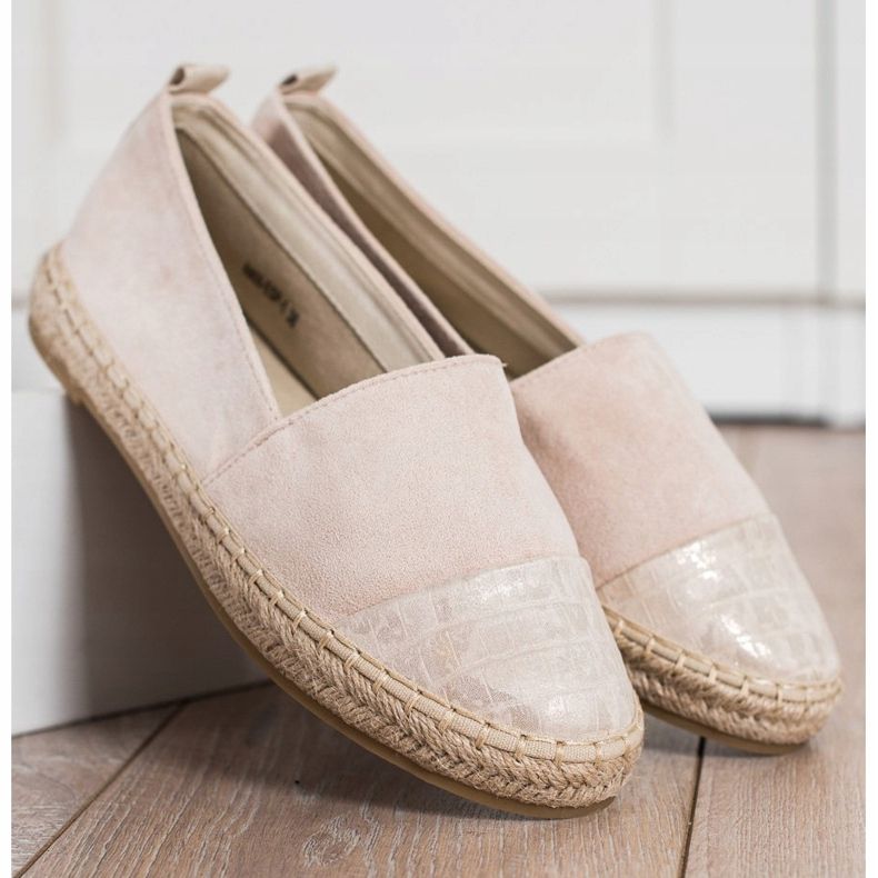 Bestelle Béžové semišové espadrilky béžový 2