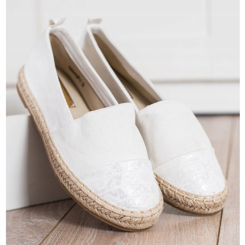 Bestelle Bílé semišové espadrilky bílý 2