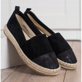 Bestelle Espadrilky z černého semiše černý 2