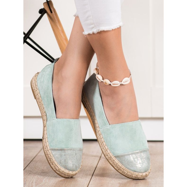 Bestelle Espadrilky z máty semišové zelený 1