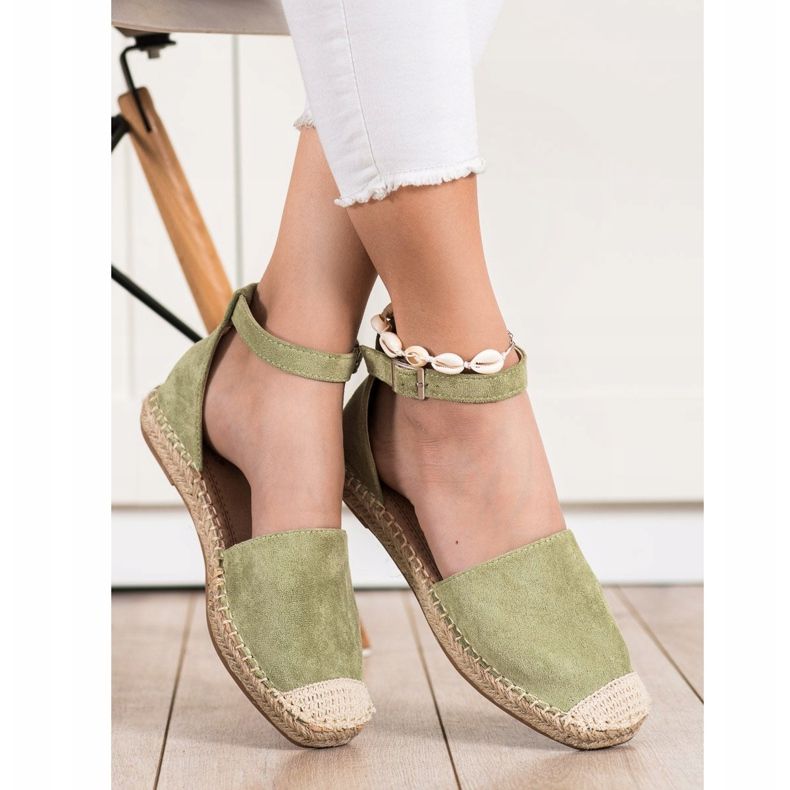 Small Swan Zelené espadrilky se sponou zelený 1
