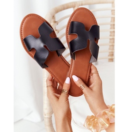 Dámské černé kožené pantofle Seres černý 2