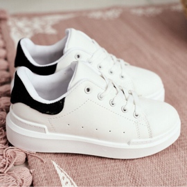 FRROCK Bílá dětská sportovní obuv pro mládež Bilbo bílý černá 1